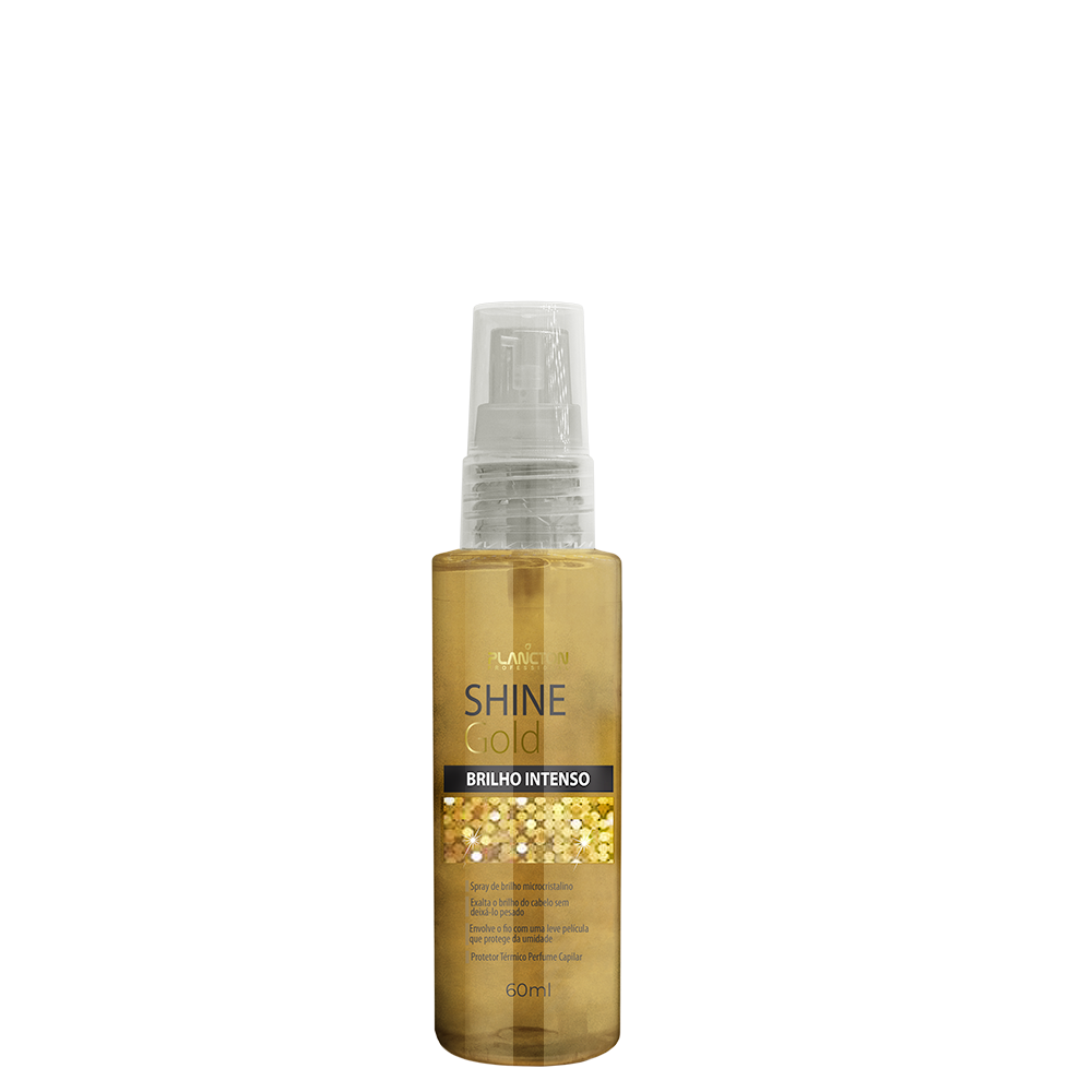 Shine Gold-Spray de Brilho Ouro Plancton-Finalizador - 60ml