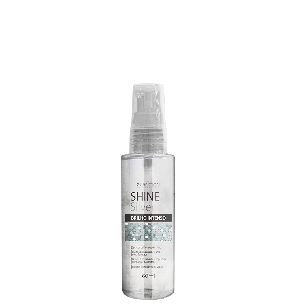 Shine Silver-Spray de Brilho Prata Plancton-Finalizador - 60ml