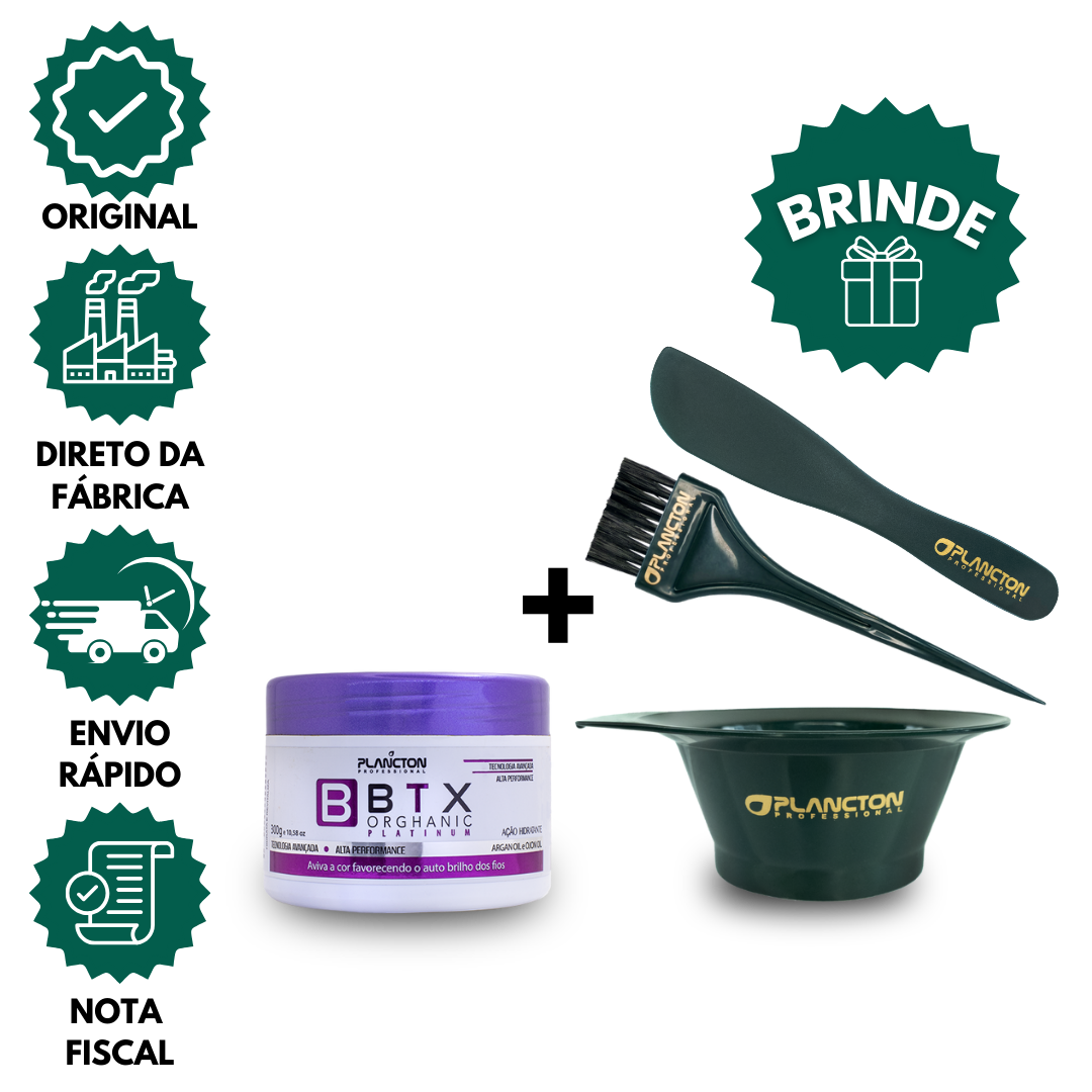 BTX Blond 300g - Redução de Volume Sem Formol + Kit Aplicador Grátis