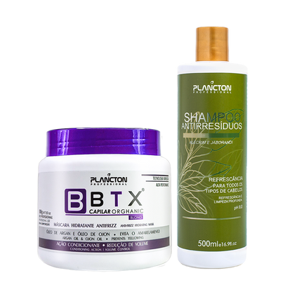 BTX Capilar Blond 500g +  SH Antirresiduo 500ml - Plancton Professional