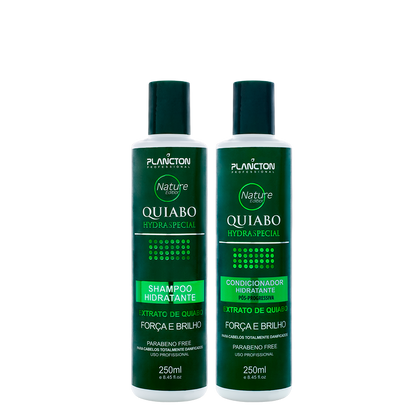 BTX Capilar Quiabo 500g e Kit Sh + Cond Quiabo 250ml  - Plancton Professional