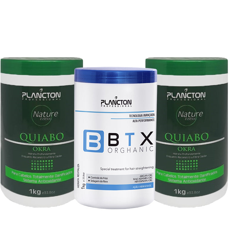 1 Btx Orghanic + 2 Máscara Quiabo 1kg