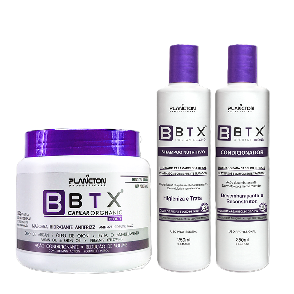 Btx Capilar Blond 500g + Kit Sh e Cond  Blond 250ml - Plancton Professional