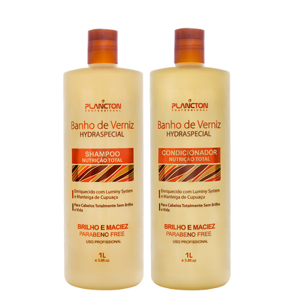 KIT BANHO DE VERNIZ 1LITRO  (SHAMP+CONDICIONADOR )