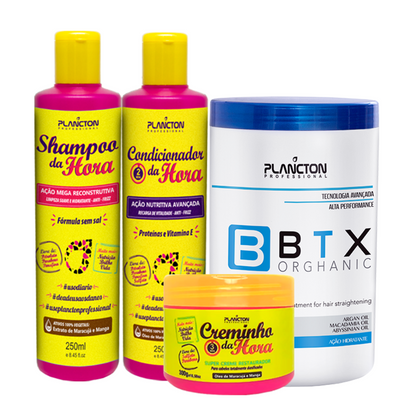 Kit 1 Btx Orghanic 1kg - 1 Kit da Hora 250ml - 1 Creminho da Hora