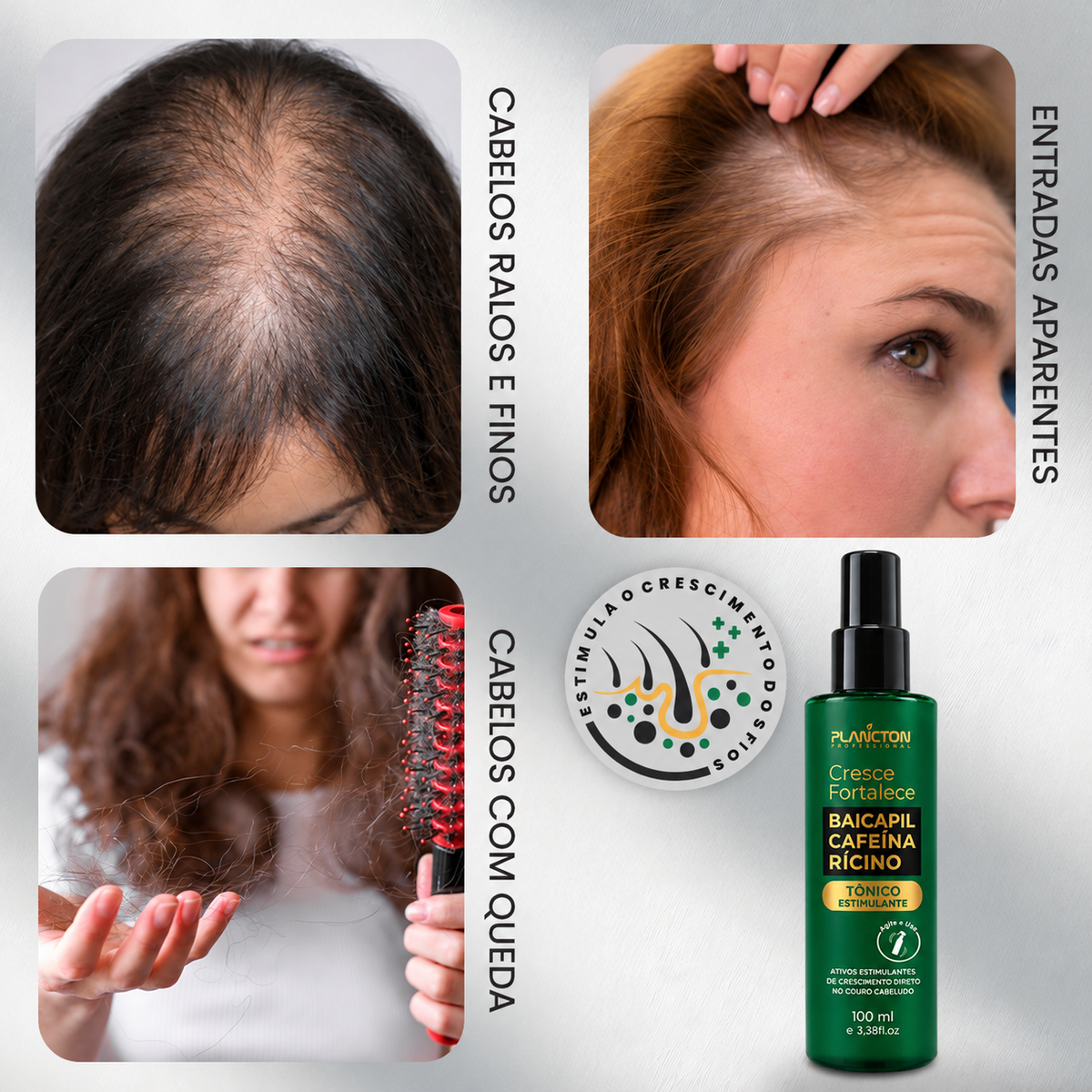 CRESCE &amp; FORTALECE TÔNICO 100ml PLANCTON