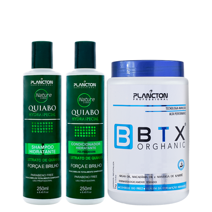 1 Btx Orghanic 1kg + 1 Kit Quiabo 250ml