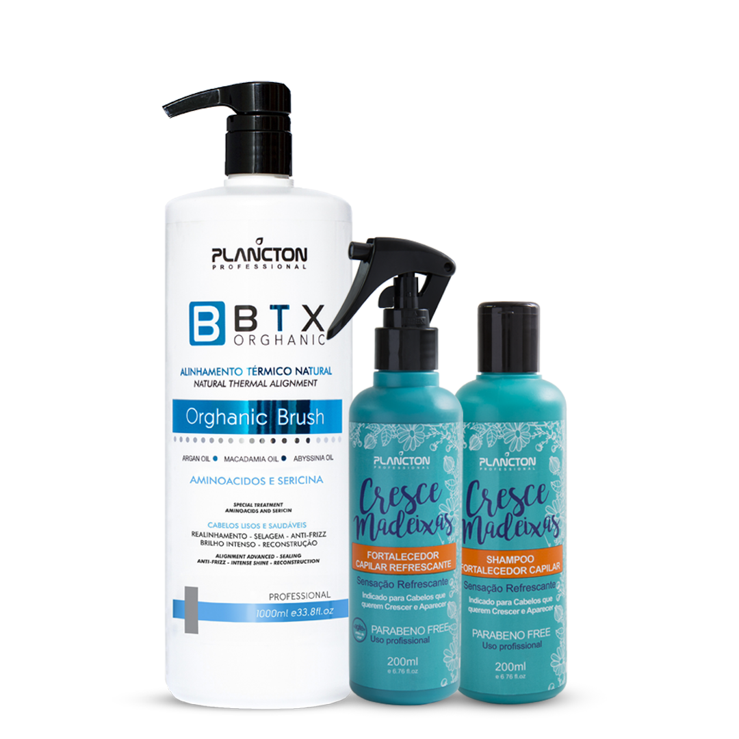 Btx Orghanic Brush + Cresce Madeixas