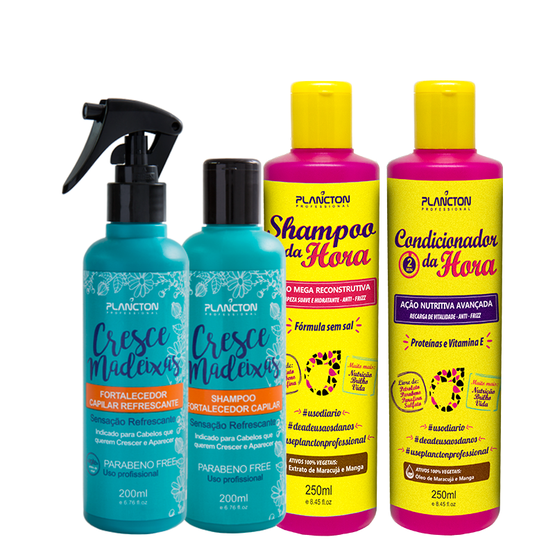 Kit Cresce Madeixas 200ml + Kit Da Hora 250ml