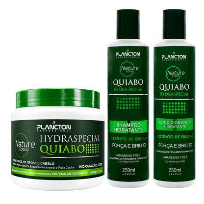Mascara Quiabo 500g + Kit Sh e Cond 250ml - Plancton