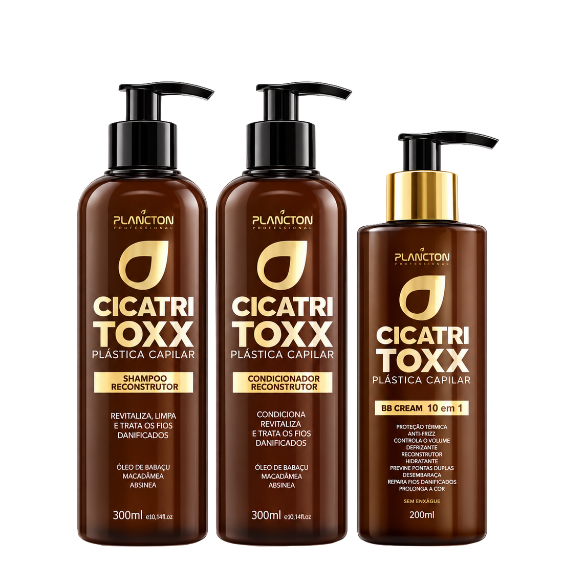 Cicatritoxx Kit Shampoo 300ml - Condicionador 300ml - Cicatritoxx 200ml
