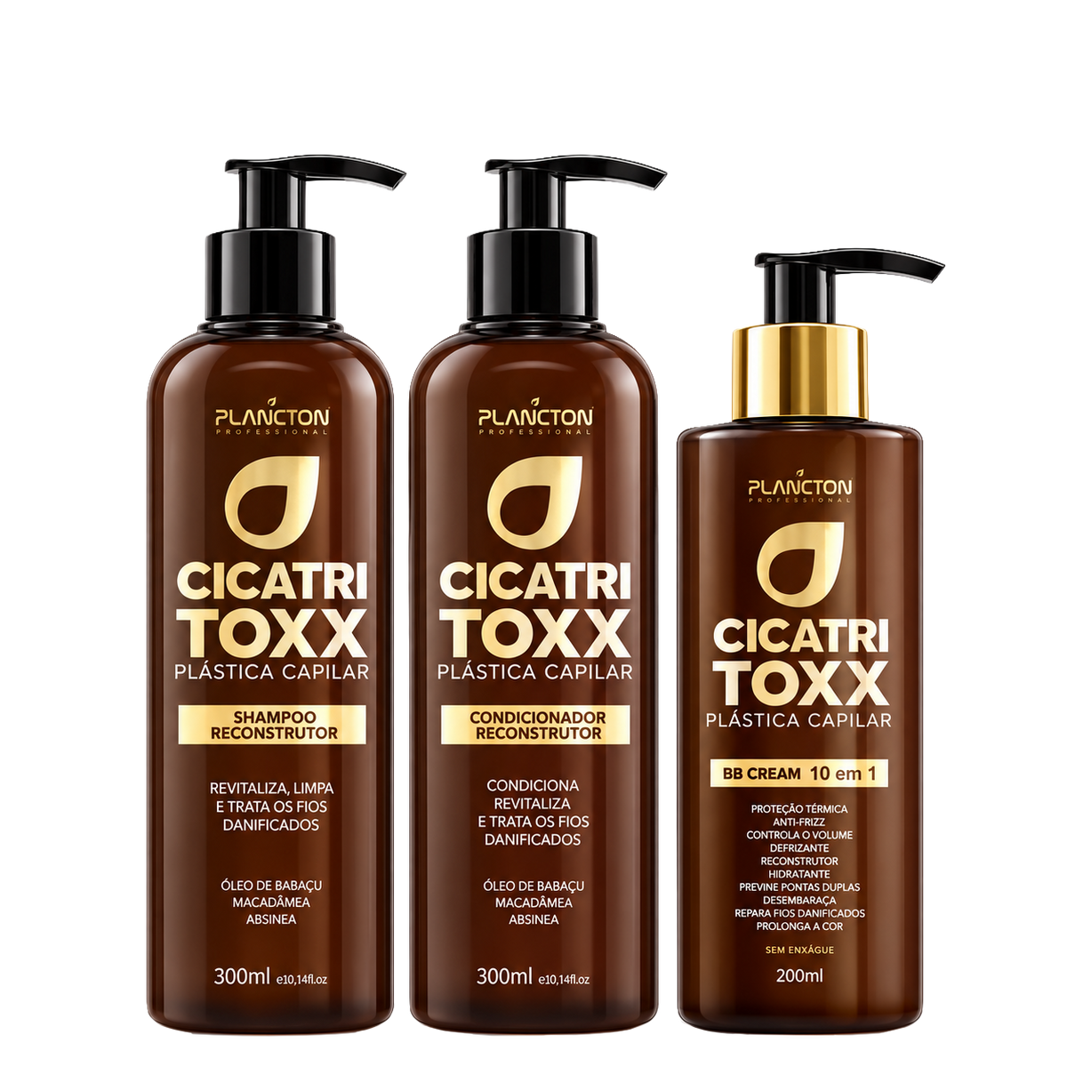 Cicatritoxx Kit Shampoo 300ml - Condicionador 300ml - Cicatritoxx 200ml