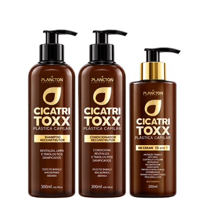 Cicatritoxx Kit Shampoo 300ml - Condicionador 300ml - Cicatritoxx 200ml