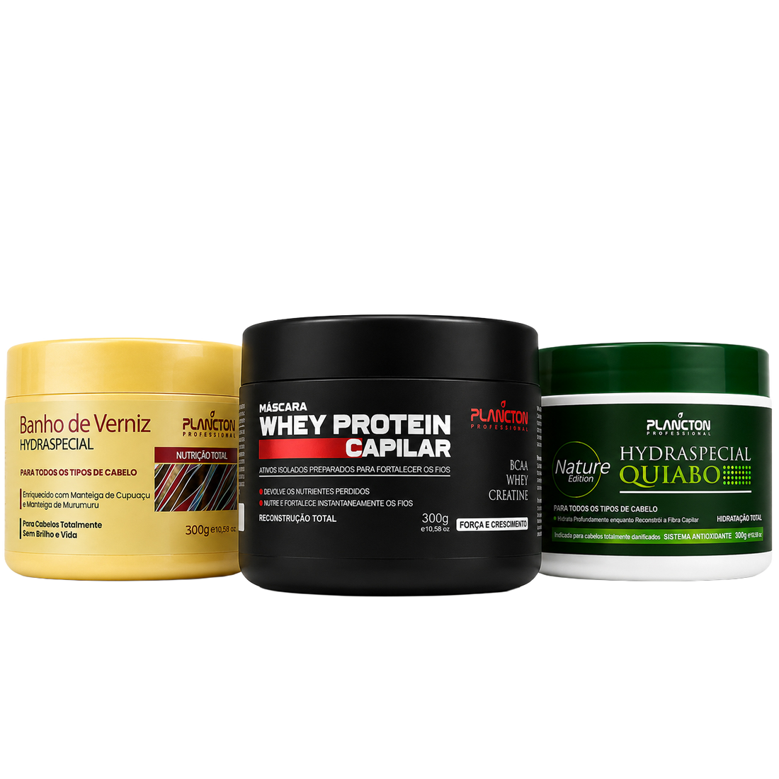 Kit Cronograma Verniz - Quiabo - Whey 300g - Plancton