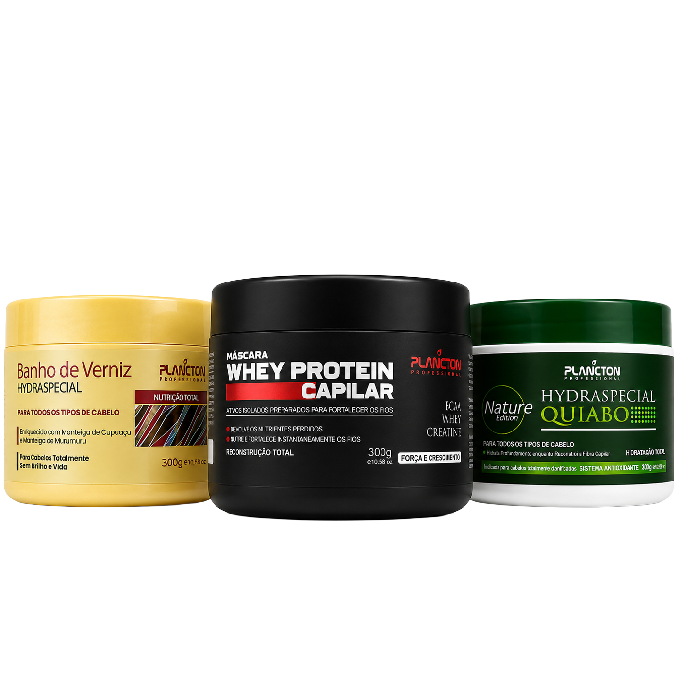 Kit Cronograma Verniz - Quiabo - Whey 300g - Plancton